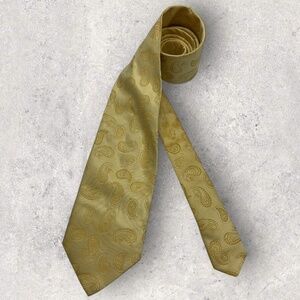 JOOP! Yellow/Gold Paisley Silk LUXURY Tie ITALY